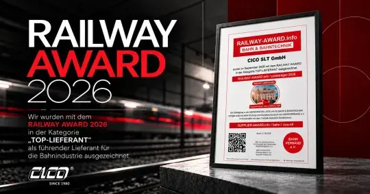 CICO® erhält den RAILWAY AWARD 2026 als «TOP-LIEFERANT»